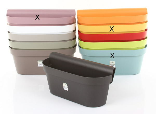 Up Casetta 50x21/23 doniczka na balustradę podłużna wisząca brick red