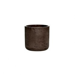 Charlie XS 12/11,5 brązowa doniczka walec kamienna czekoladowa