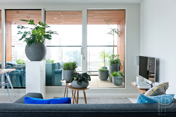 Pax M 40/36 donica kamienna w prążki ciemnoszara