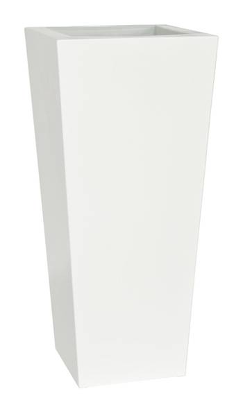 KIAM GLOSS 35x35/75 donica kwadratowa wysoka biała półpołysk