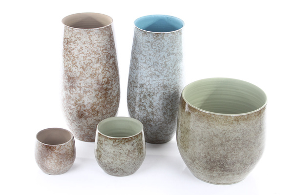 OLIVER 33/31 donica ceramiczna szkliwiona zielona