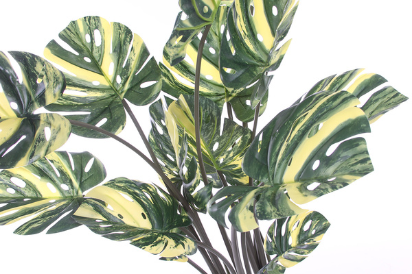 Sztuczna Monstera dziurawa Variegata zielono-żółta 120 cm