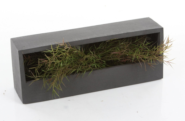 Balcony Low Wally XS 40x15/9,5 kamienna szara doniczka ścienna