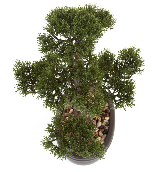 Sztuczne drzewko Bonsai Cedr 45 cm w brązowej doniczce