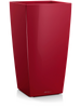 LECHUZA CUBICO 22x22/41 donica czerwona z połyskiem scarlet red