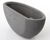 Mini Dorant Wally L 43x17/16 doniczka na ścianę owalna szara kamienna