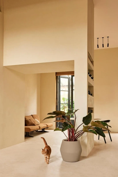 June Split Low 46/42 beżowa niska osłonka designerska balanced beige