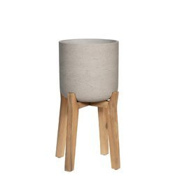 Charlie XL 40/67 donica szara na drewnianych wysokich nóżkach