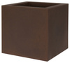 KUBE 30x30/30 doniczka kwadratowa niska brązowa rust
