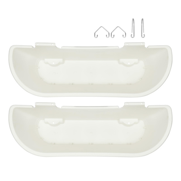 Corsica Vertical Forest Large doniczki białe wiszące na ścianę 2 sztuki