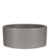 ERA BOWL 22/10 wytłaczana doniczka cylindryczna płaska taupe