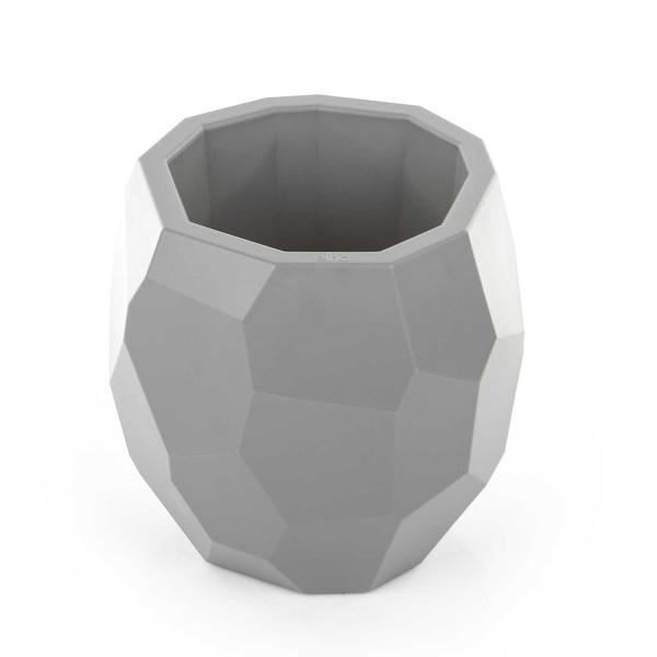 Elho Pure Edge 47/45 duża popielata donica geometryczna
