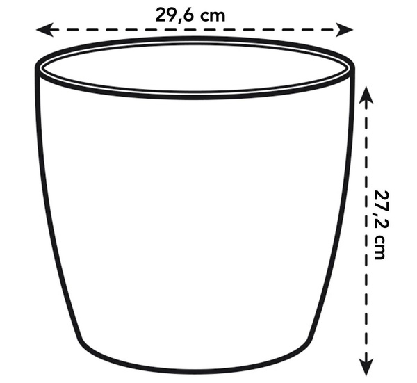 Elbrus Diamond 32/30 doniczka okrągła czarna ELHO z połyskiem