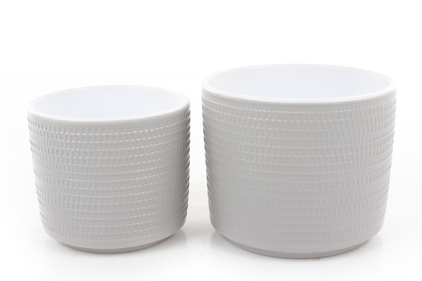 SWING 12,5/11 doniczka cylindryczna jasnoszara