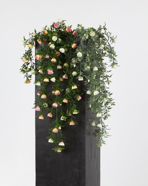 Sztuczna Róża pnącze 75 cm kwiaty kremowo-różowe