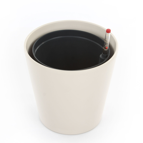 Zestaw do hydroponiki Leni 18/19 Vasa osłonka ceramiczna kremowa