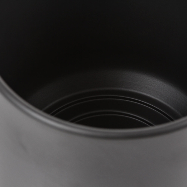 AMBER 28/26 duża ciemnoszara doniczka ceramiczna