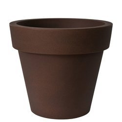 IKON 80/71 brązowa duża donica z rantem