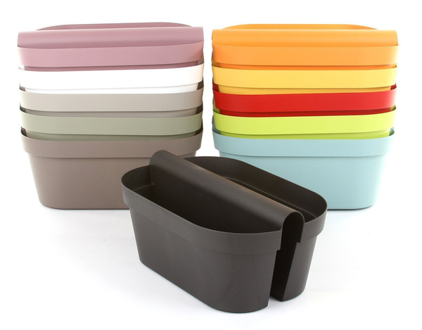 BE-UP CASSETTA 50x33/20 biała doniczka balkonowa dwustronna podłużna