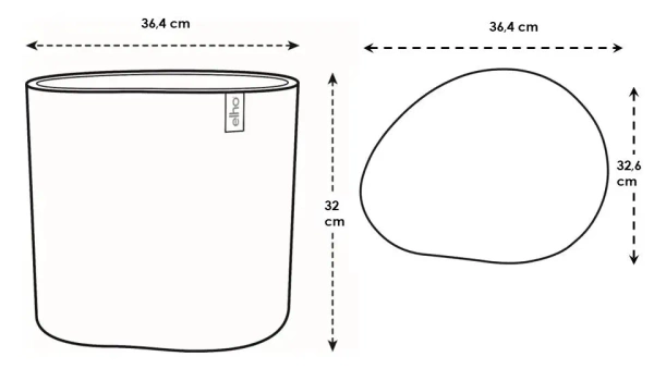 Eden 35 donica w nieregularnym kształcie linen white