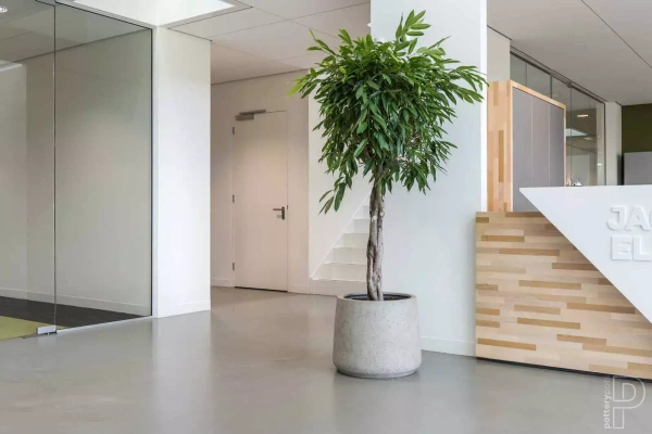 Jumbo Patt M 119/97 duża donica kamienna beżowa