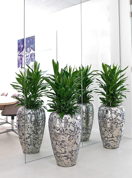 LUXURY 46/74 donica rustykalna ceramiczna chromowana chrom starożytny