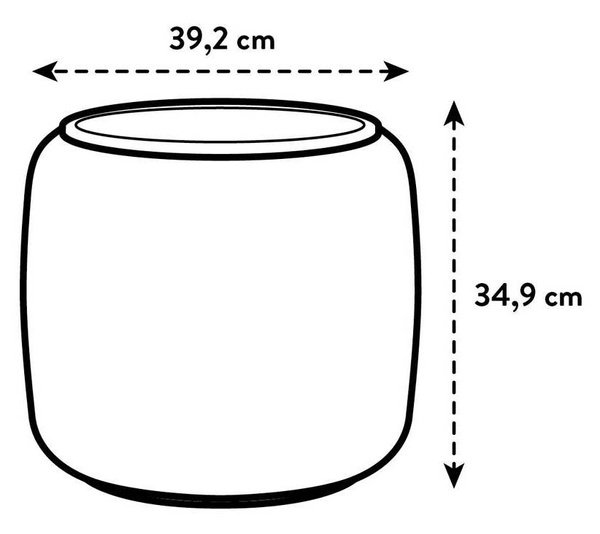 Elho Pure Beads Small 39/35 donica cylindryczna beżowa koralik