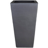 ANTHRACITE KUBIS 33x33/60 doniczka betonowa wysoka kwadratowa grafitowa