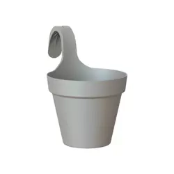 Capri Single 20 szara doniczka balkonowa wisząca