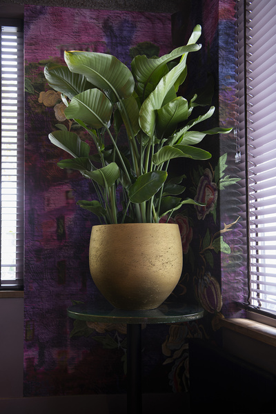 Mini Orb M 25/21 złota doniczka kulista metalik