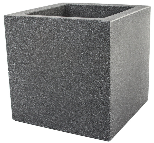 Kube 40x40/40 donica kwadratowa niska granit