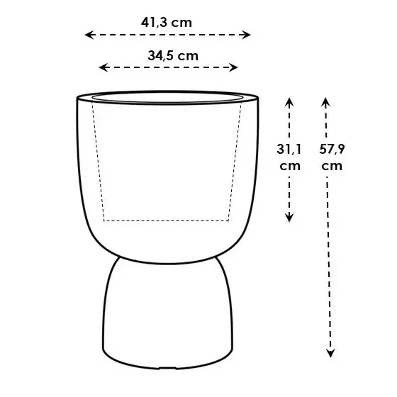 Amber Coupe Round 41/58 karmelowa nowoczesna donica piedestał