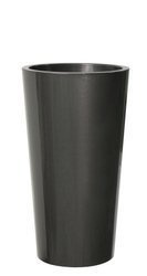 TUIT 33/61 doniczka okrągła wysoka z wkładem antracytowa z połyskiem