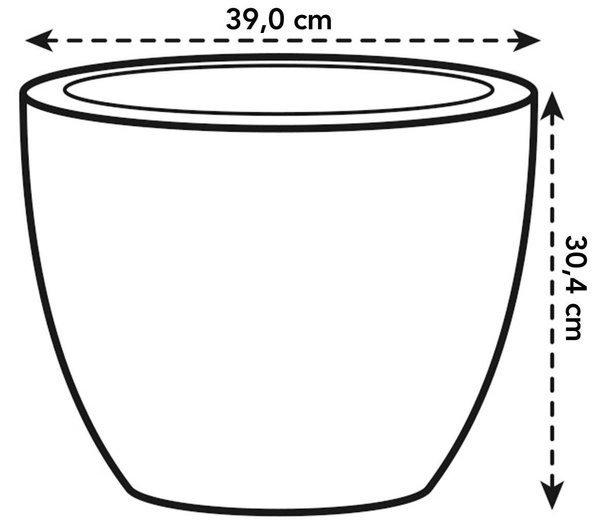 Pure Soft Round 40/31 antracytowa donica na kółkach