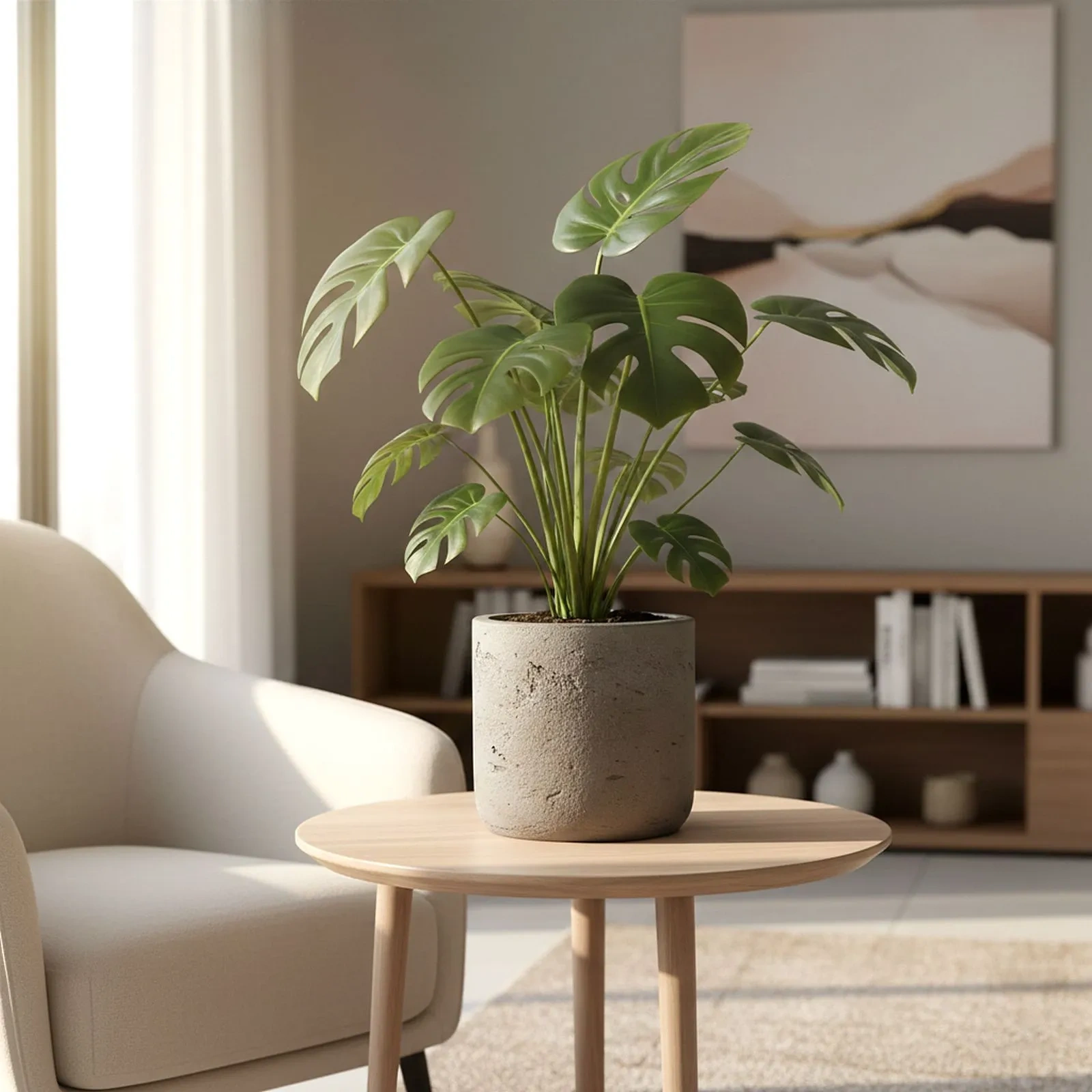 średnia doniczka cylindryczna Charlie S kamienna faktura mocha washed