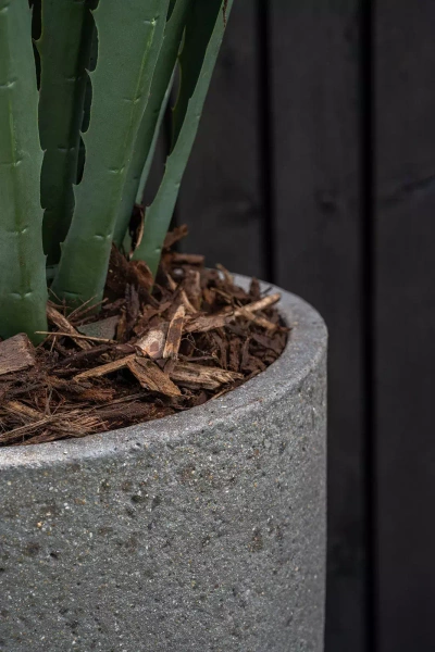 Cody XL 46/41 szarobrązowa cylindryczna donica kamienna dioryt