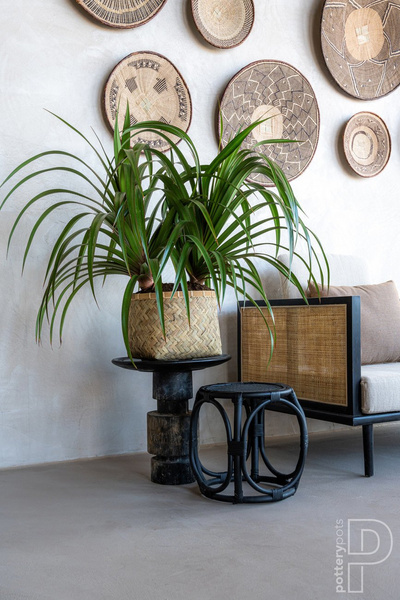 Nala M 37/27 okrągła doniczka bambusowa