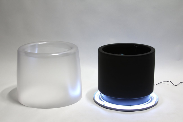 ICE LIGHT 54/43 donica z podświetlanym dnem kolor taupe