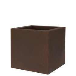 Kube 50x50/50 duża donica kubik brązowa rust