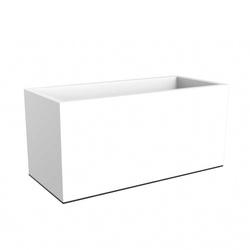 Vivo Matt 88x39/41 donica prostokątna na kółkach biała niska