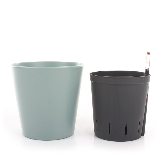 Zestaw do hydroponiki Leni 18/19 Vasa osłonka ceramiczna miętowa