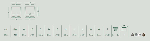 Kebe Quadro 40x40/40 donica kwadratowa na kółkach biała