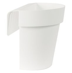 UP 25x20/23 doniczka balkonowa wisząca biała