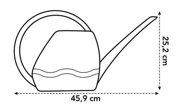 Duża konewka dekoracyjna Elho Aquarius 3,5l wiśnia
