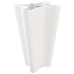 BYE-BYE 60x55/100 designerska donica biała lakierowana z połyskiem