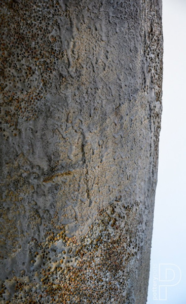 Dax XXL 46/118 wysoka naturalna brązowa donica ostryga / oyster