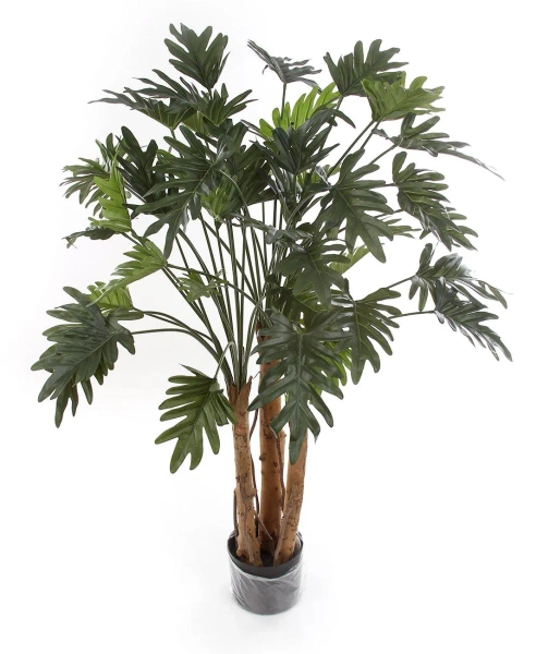 Sztuczny Filodendron Xanadu 120 cm na 3 drewnianych pniach deluxe