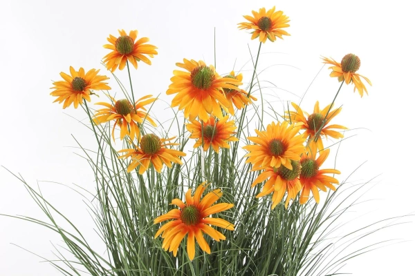 Sztuczna rudbekia 90 cm pomarańczowe kwiaty