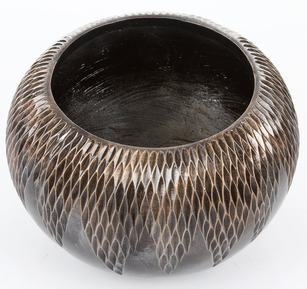 UNIVERSE COMET GLOBE 45/32 doniczka kula ręcznie zdobiona brązowa