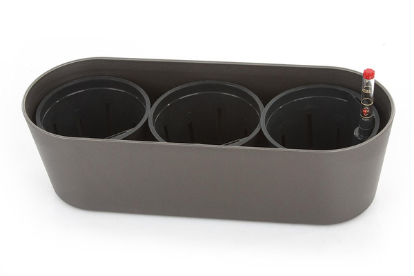 Zestaw do hydroponiki 11/9 w antracytowej osłonce podłużnej Flori 36x14/11